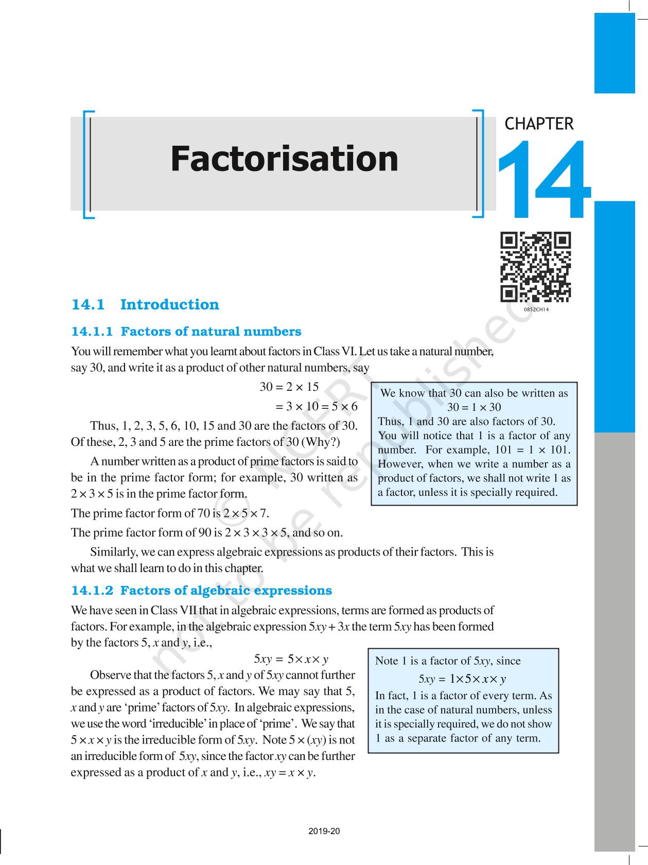 case study on factorisation class 8